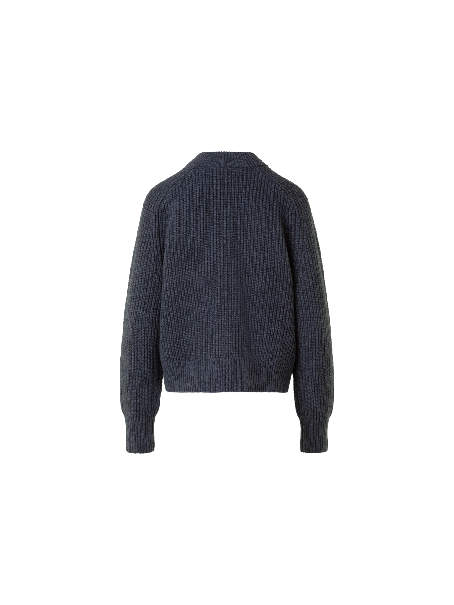 Designer Oversized Wool Cashmere Rib Knit Sweater - neutral - grey