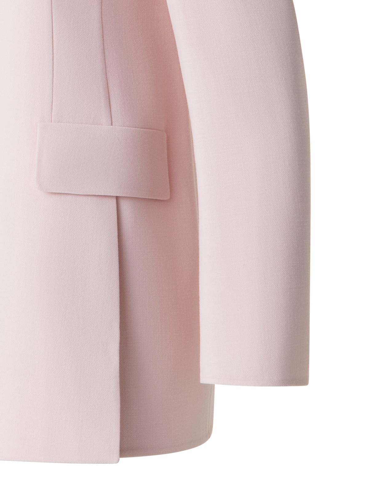 Designer Long Cardigan Style Blazer in Wool Double-Face  - pastel - pink
