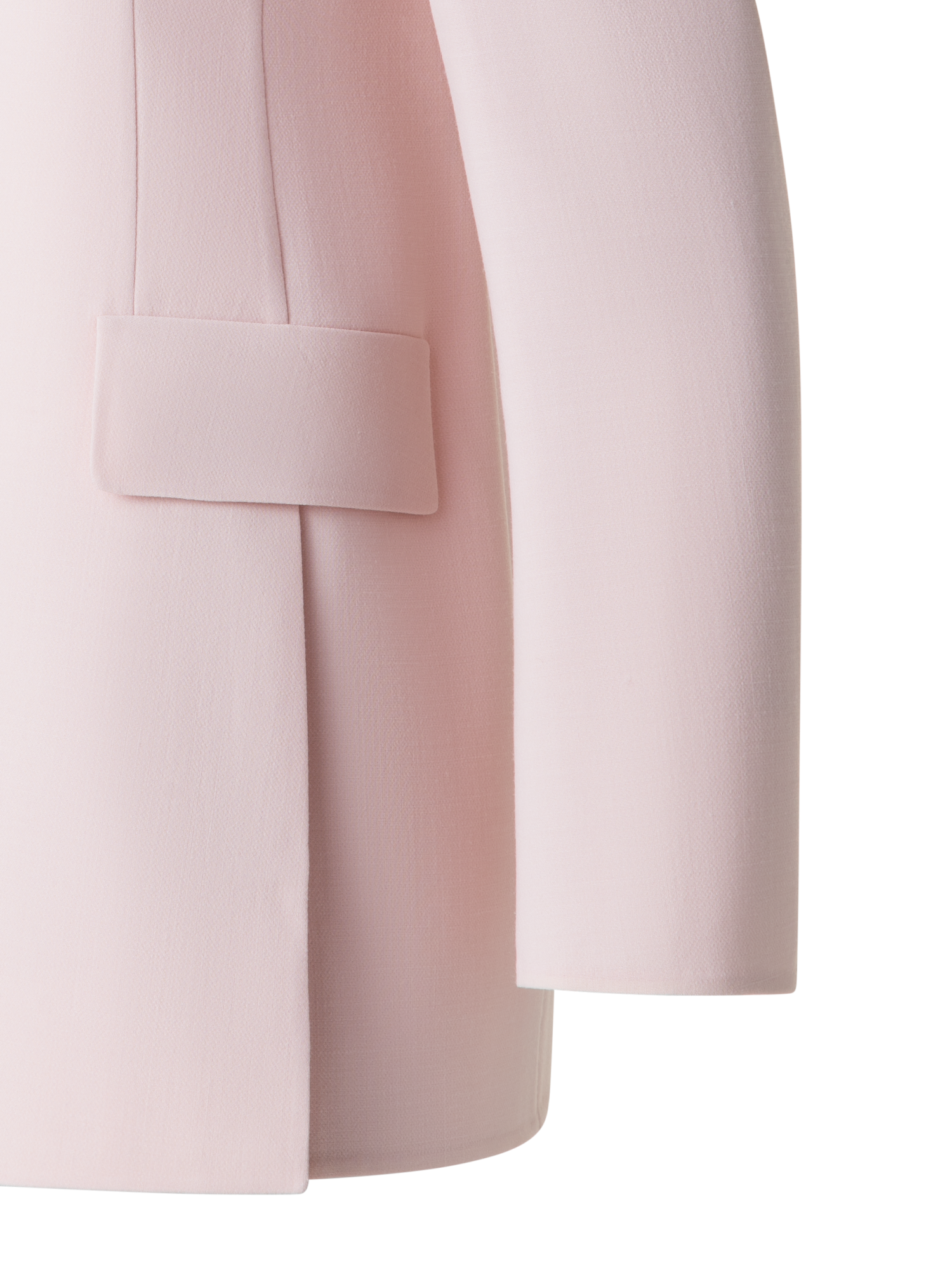 Designer Long Cardigan Style Blazer in Wool Double-Face  - pastel - pink