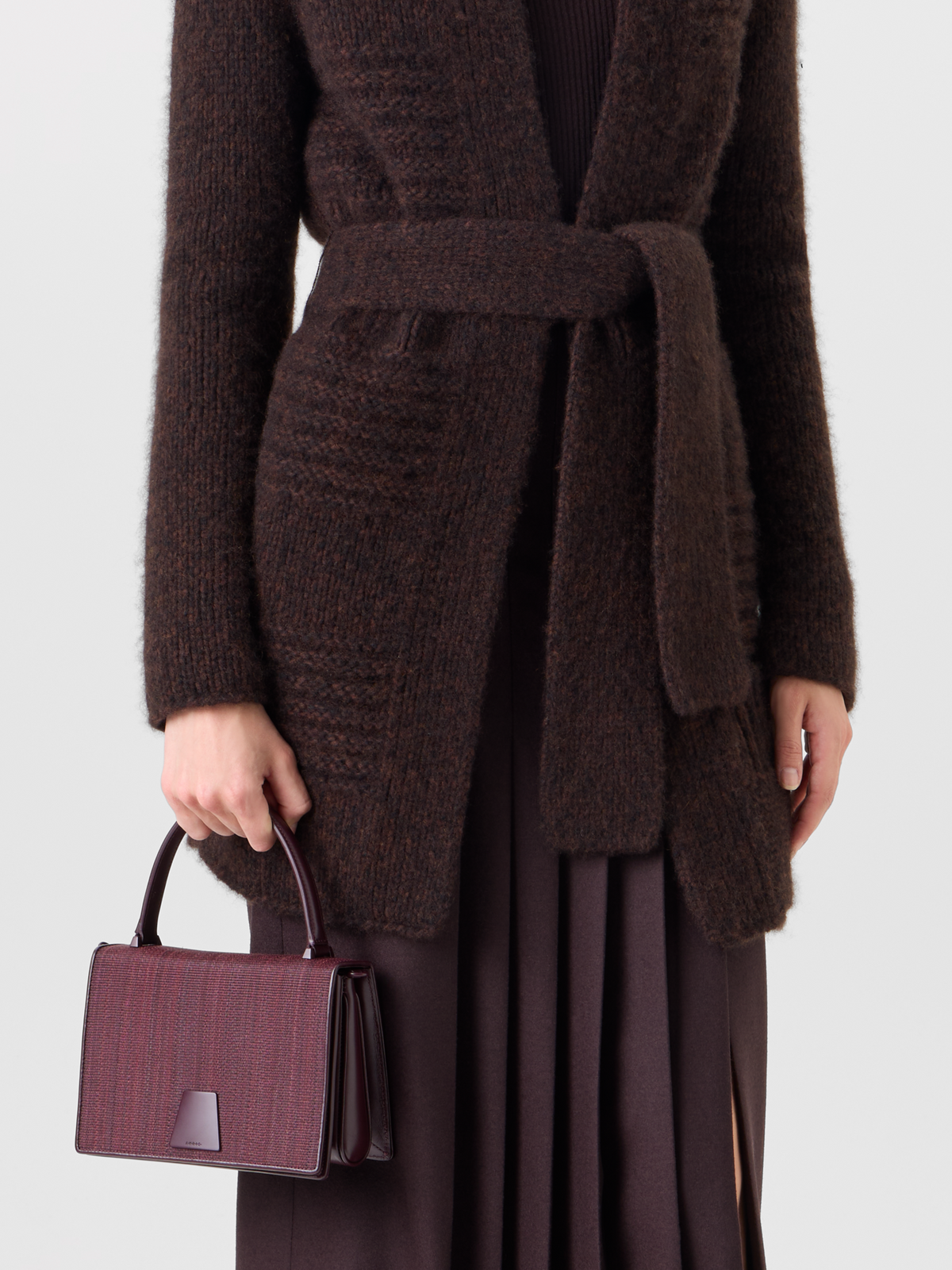 Designer Alice Small Top Handle Bag - wine 