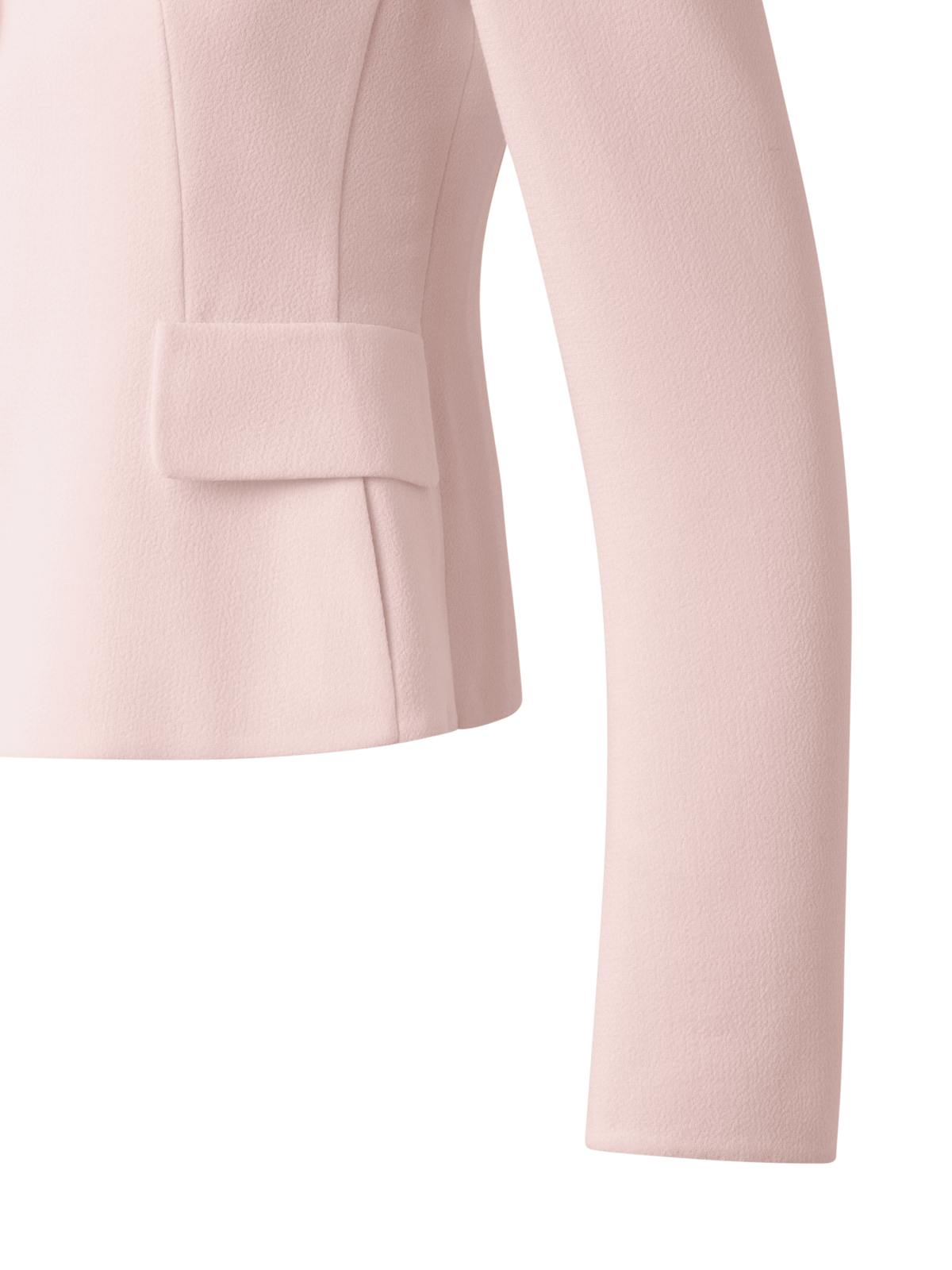 Designer Tailored Wool Crêpe Double Face Jacket - pastel - pink