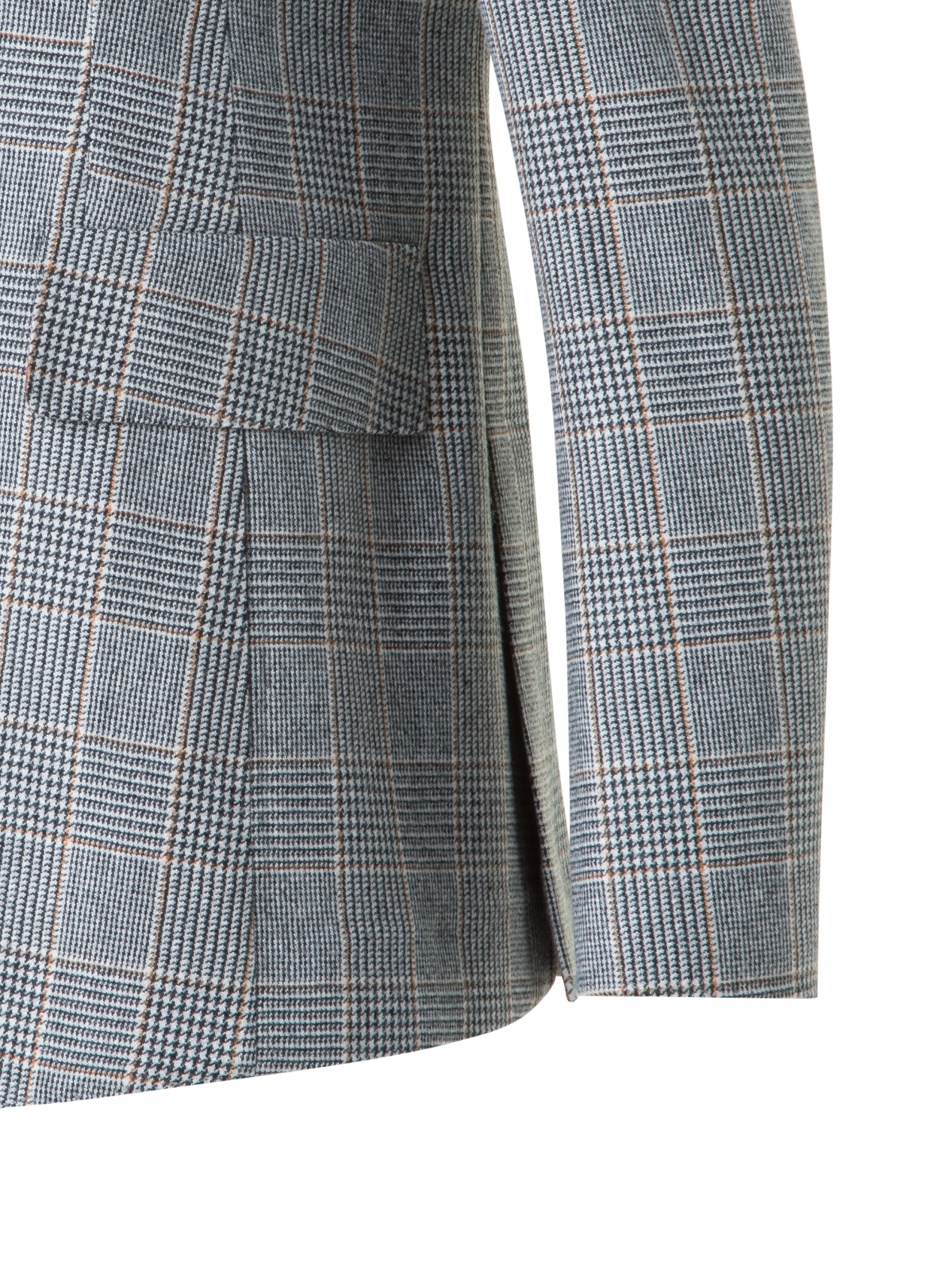 Designer Long Prince of Wales Pure Cashmere Blazer - black - neutral - multicolor