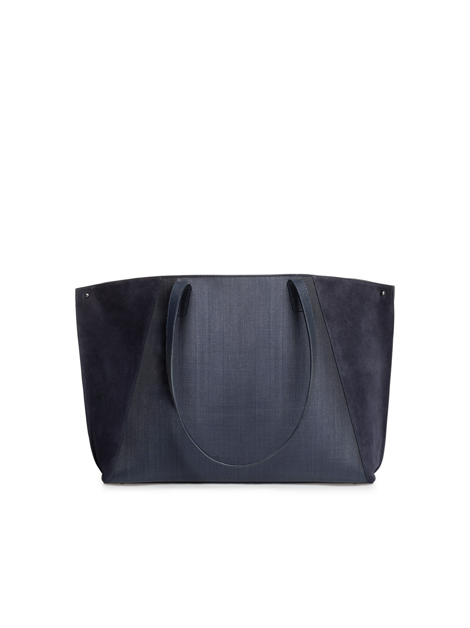 Designer Ai Medium Shoulder Tote - navy - blue