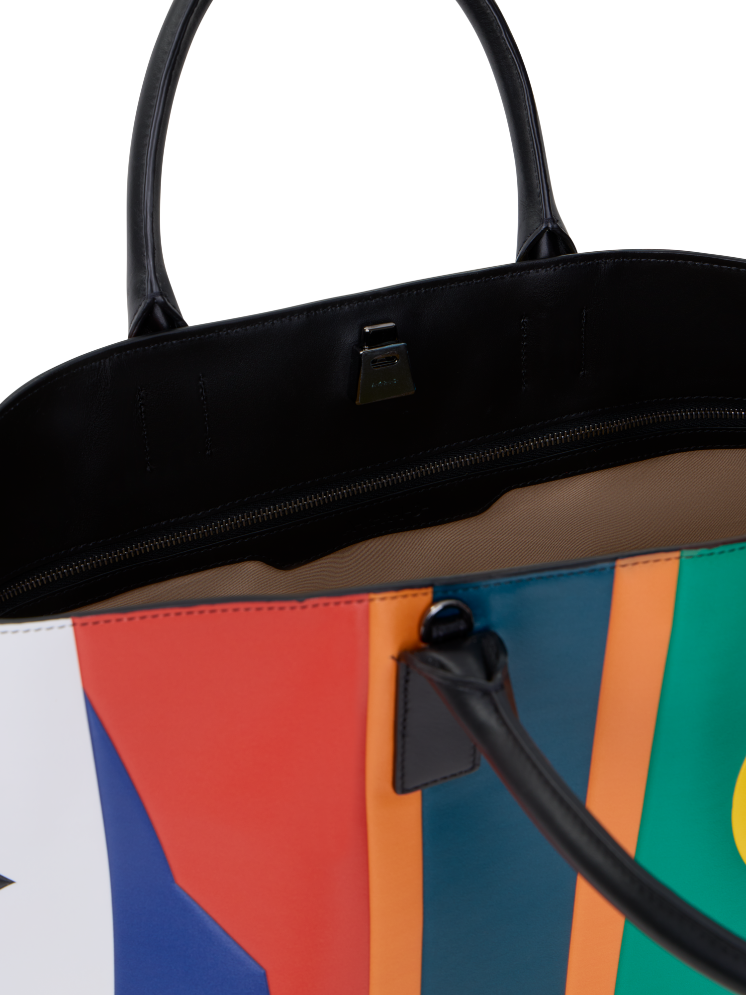 Designer Ai Medium Top Handle Tote Bag - multicolor