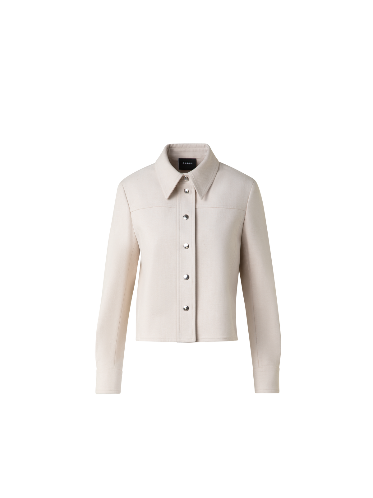 Designer Cropped Jacket in Cotton Denim - neutral - pastel - beige
