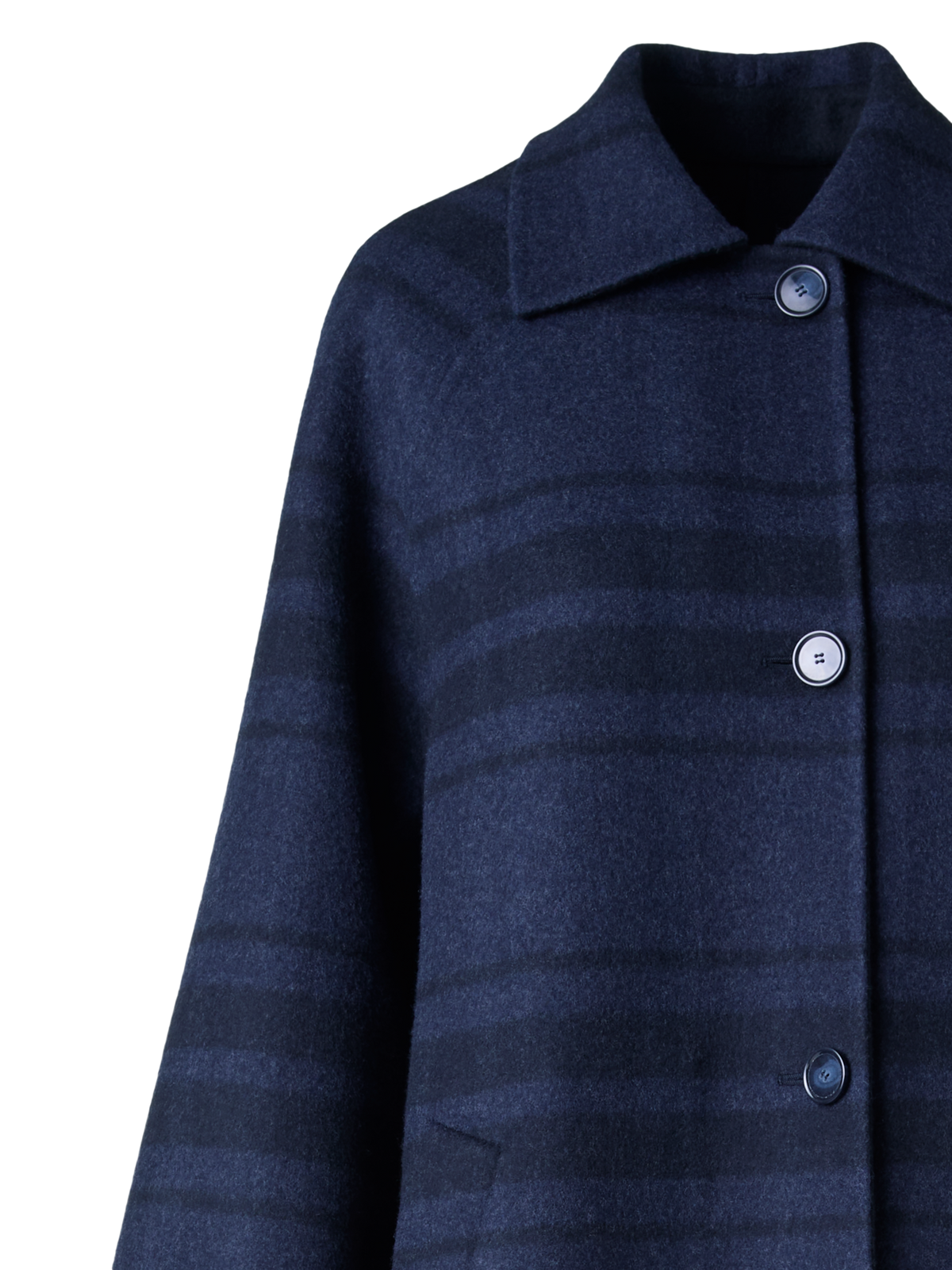 Designer Oversized Wool Double-Face Plaid Maxi Coat - neutral - navy - blue