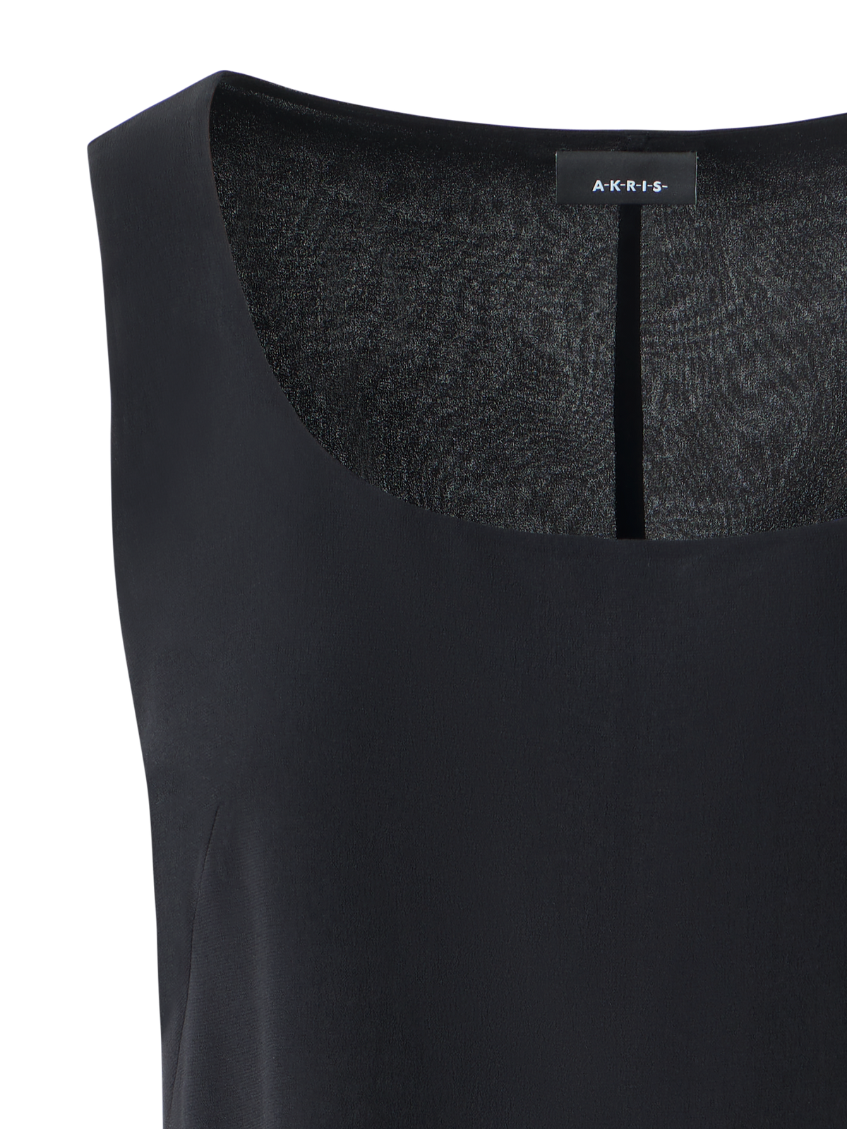 Designer Sleeveless Silk Georgette Top - black