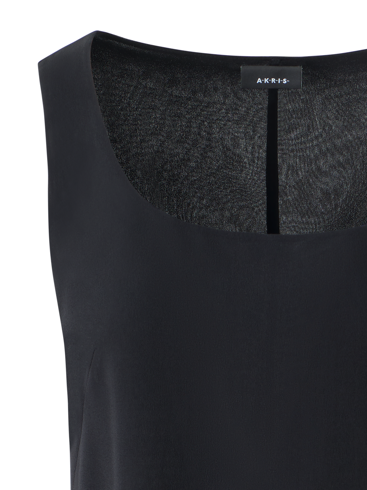 Designer Sleeveless Silk Georgette Top - black