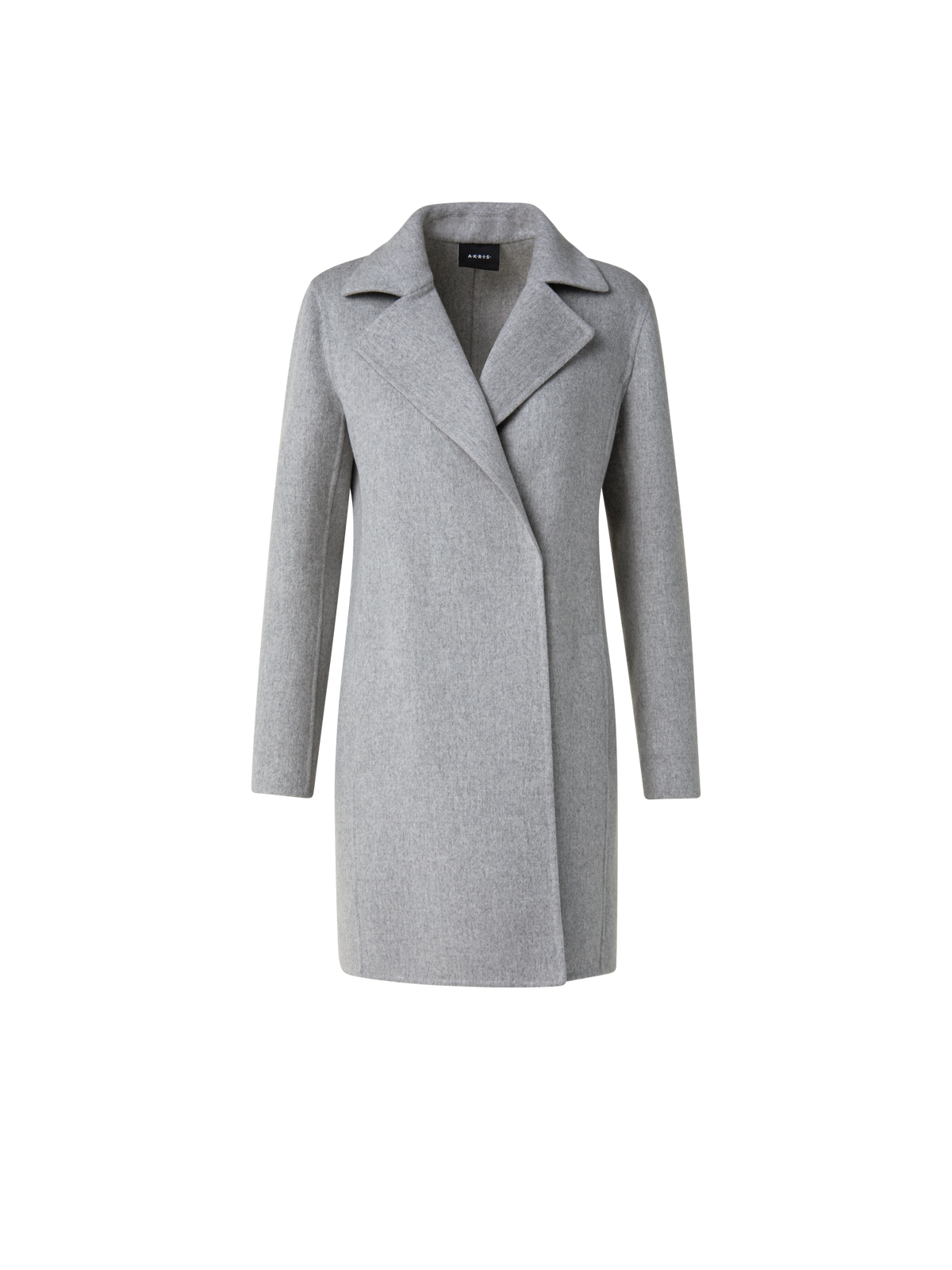 Designer Lightweight Double-Face Cashmere Coat - grey