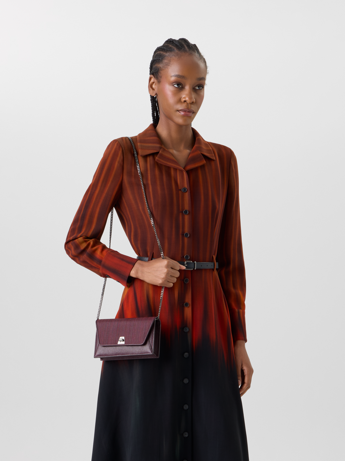 Designer Anouk Envelope Clutch - wine 