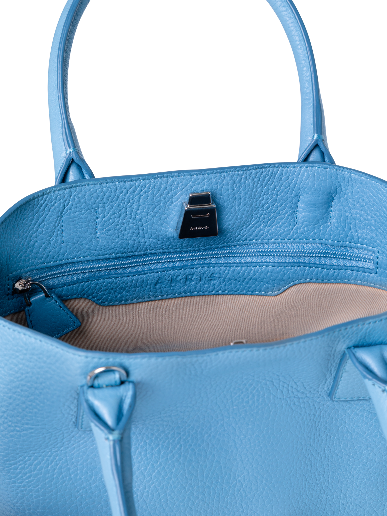 Designer Ai Little Top Handle Tote - blue