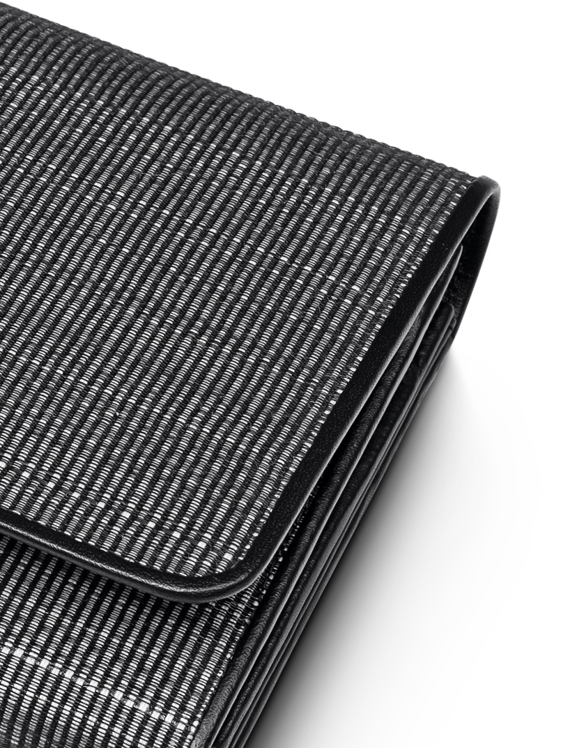 Designer Long Wallet in Horsehair - grey