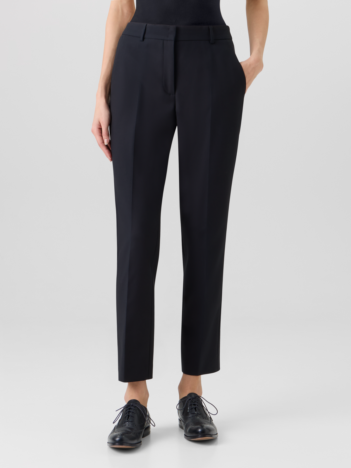 Designer Flavin Pants in Cotton Gabardine - black #editorial