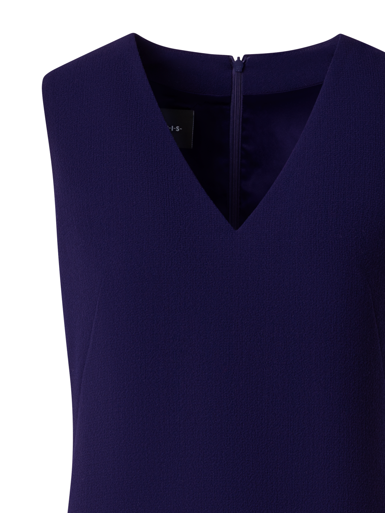 Designer Sheath Dress in Wool Crêpe Double-Face - purple