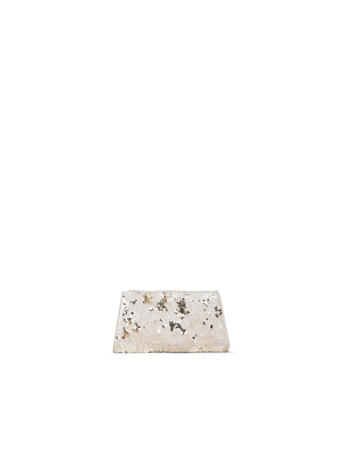 Designer Anouk Mini Trapezoid Clutch - gold - ecru - white