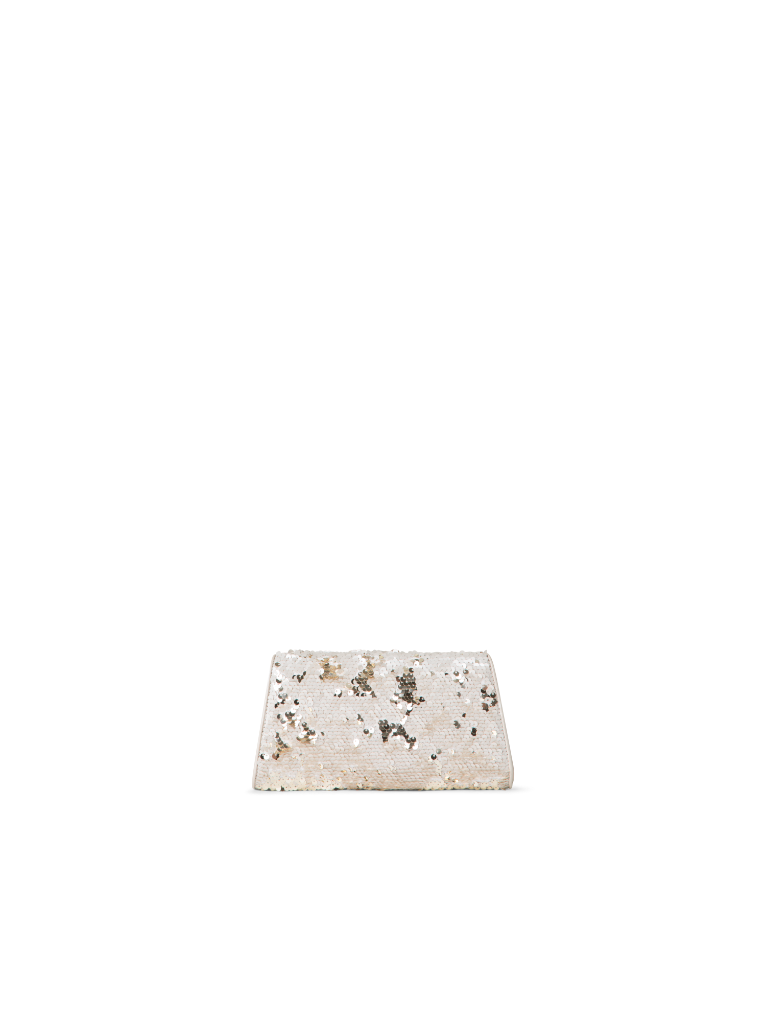 Designer Anouk Mini Trapezoid Clutch - gold - ecru - white