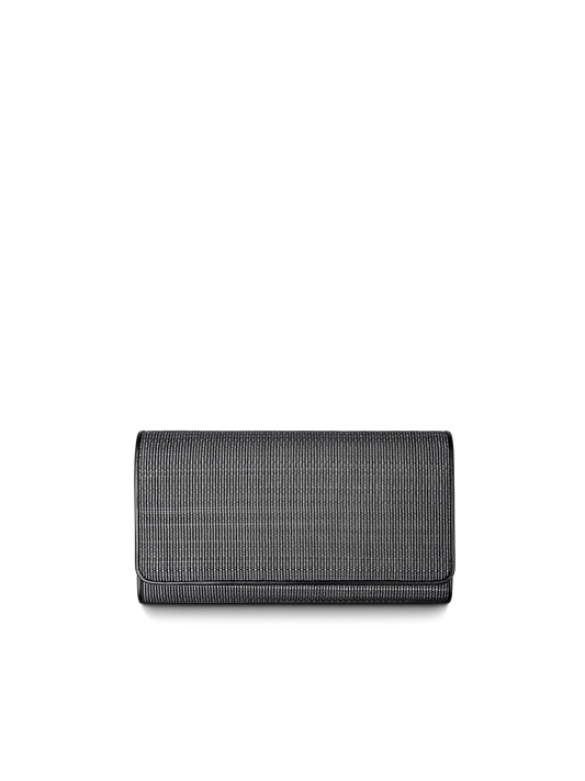 Designer Long Wallet in Horsehair - grey