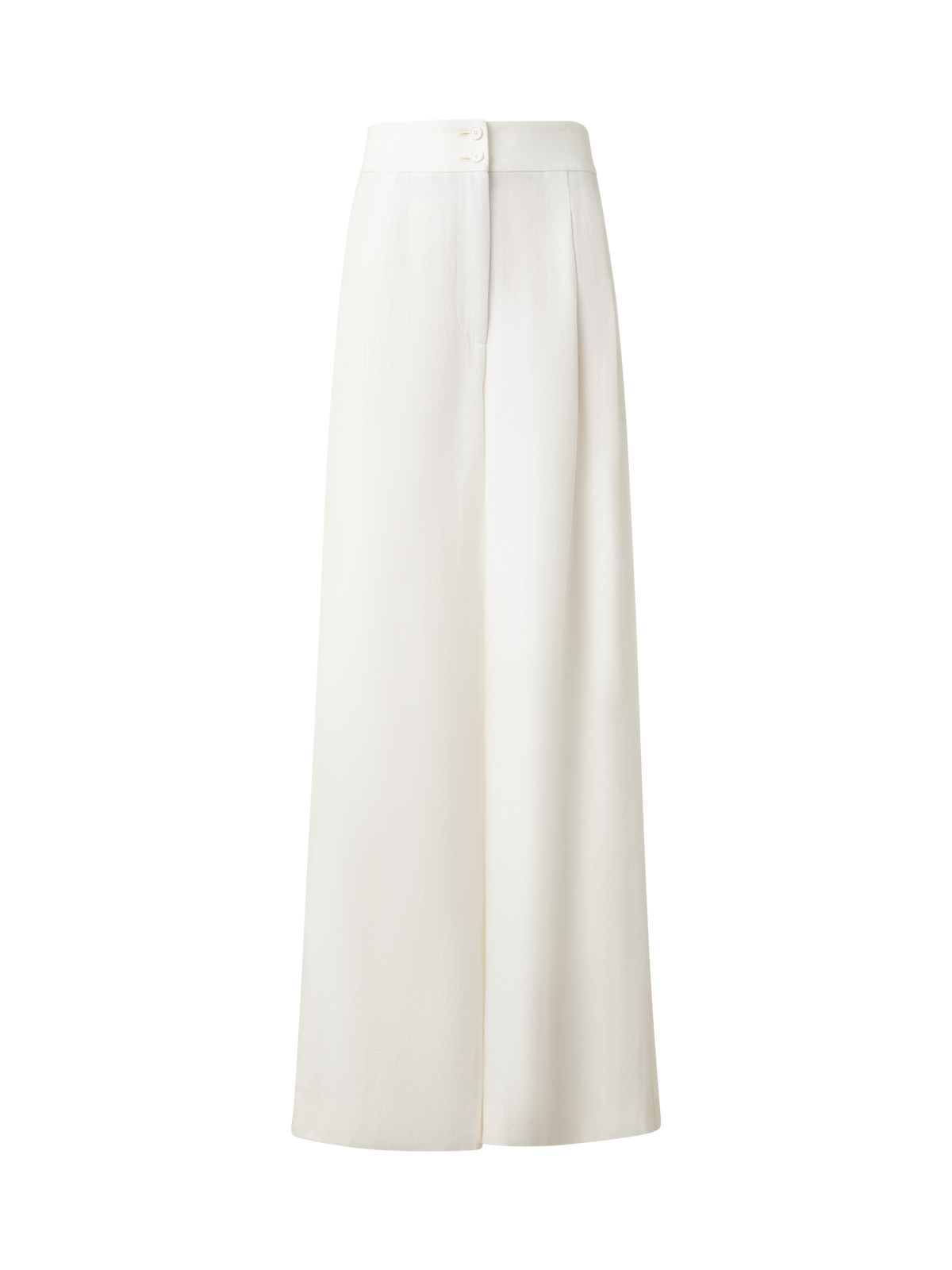 Designer Extra Wide Palazzo Linen Pants - neutral - ecru - white