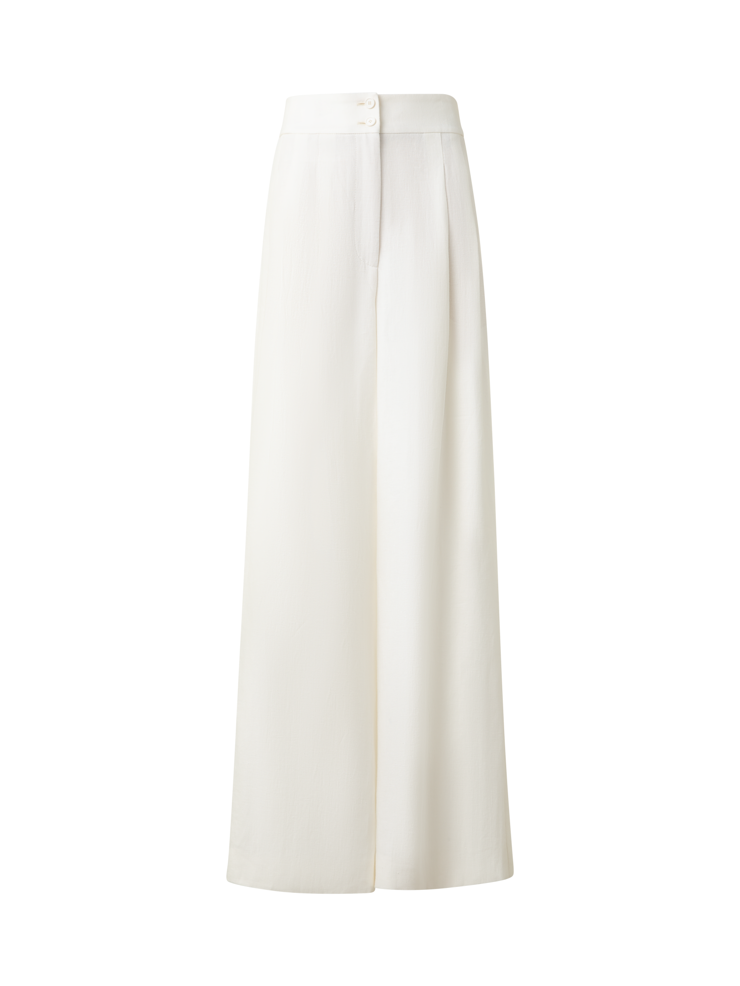 Designer Extra Wide Palazzo Linen Pants - neutral - ecru - white