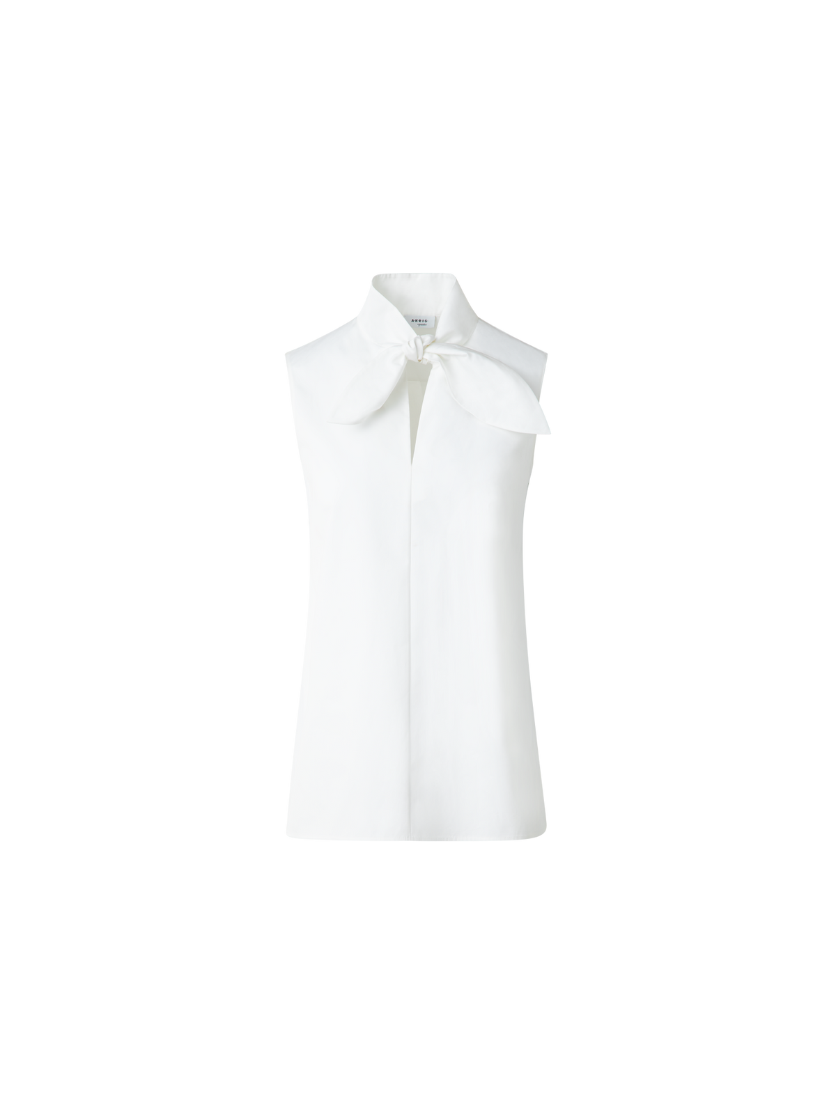 Designer Sleeveless Cotton Tie Knot Blouse - neutral - ecru - white