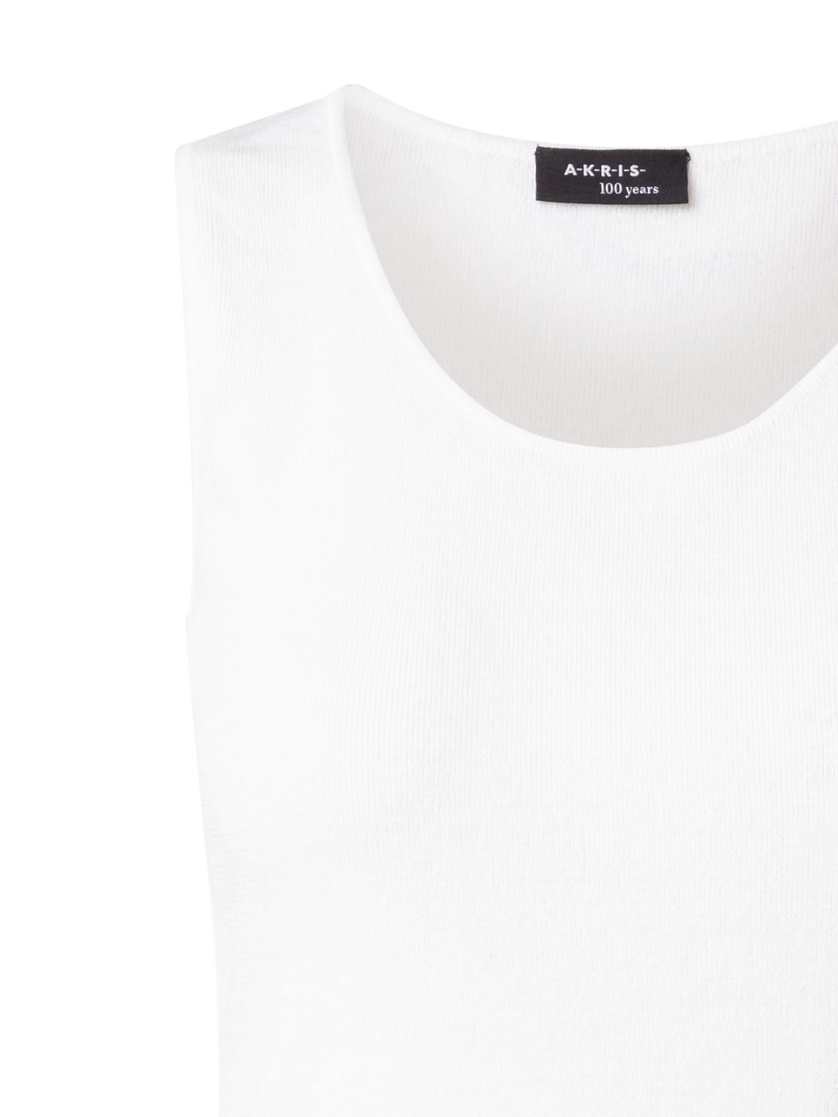 Designer Linen Stretch Knit Tank Top - ecru