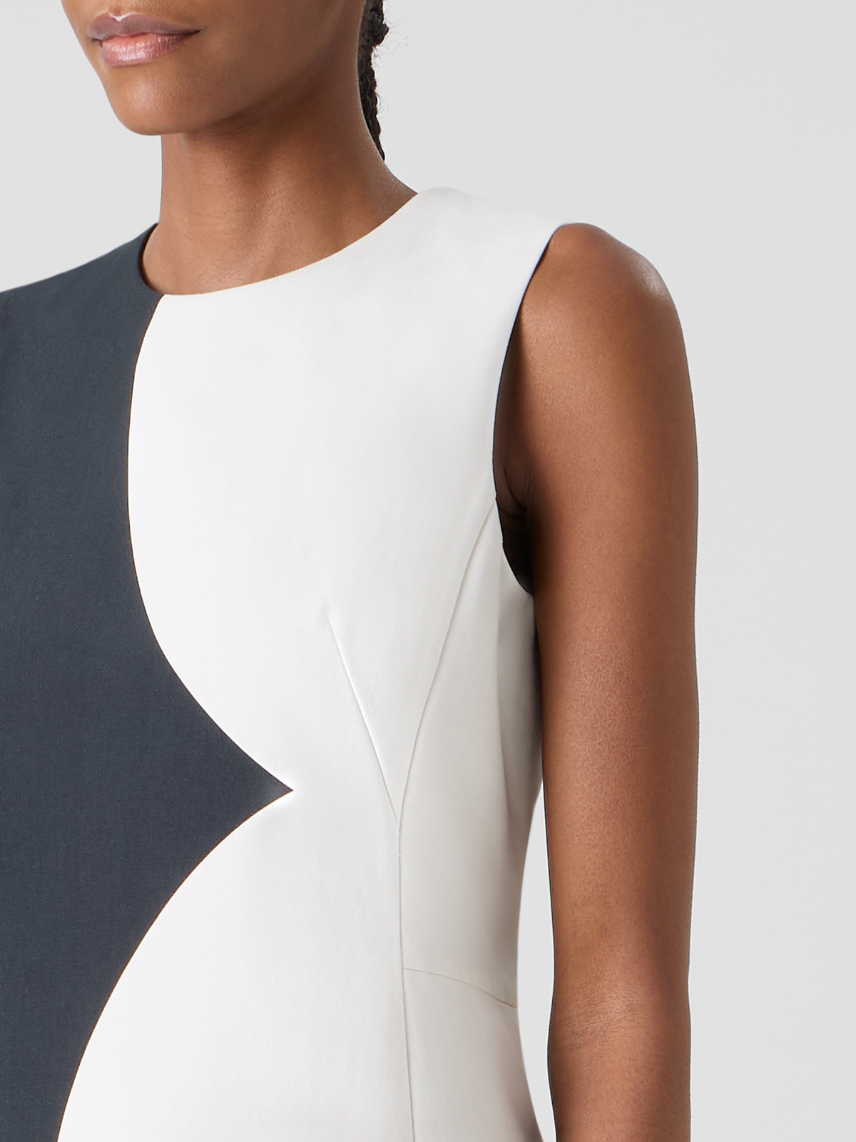 Designer Sheath Dress with Cloud Print - multicolor #editorial