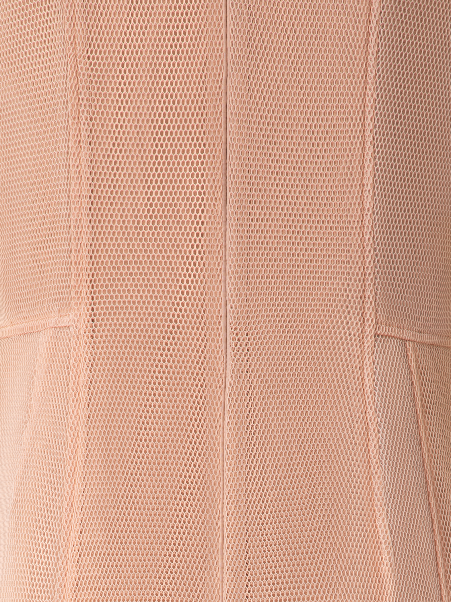 Designer Asymmetrical Techno Grid Midi Dress - neutral - pastel - beige