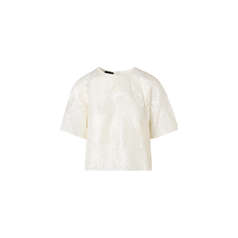 Lackierte Kurzbluse aus Fächerspitze