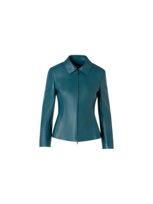 Designer Hecate Jacket in Lamb-Nappa Leather - green