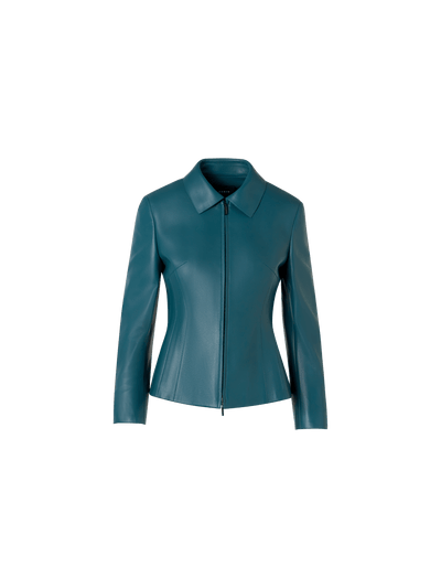 Designer Hecate Jacket in Lamb-Nappa Leather - green