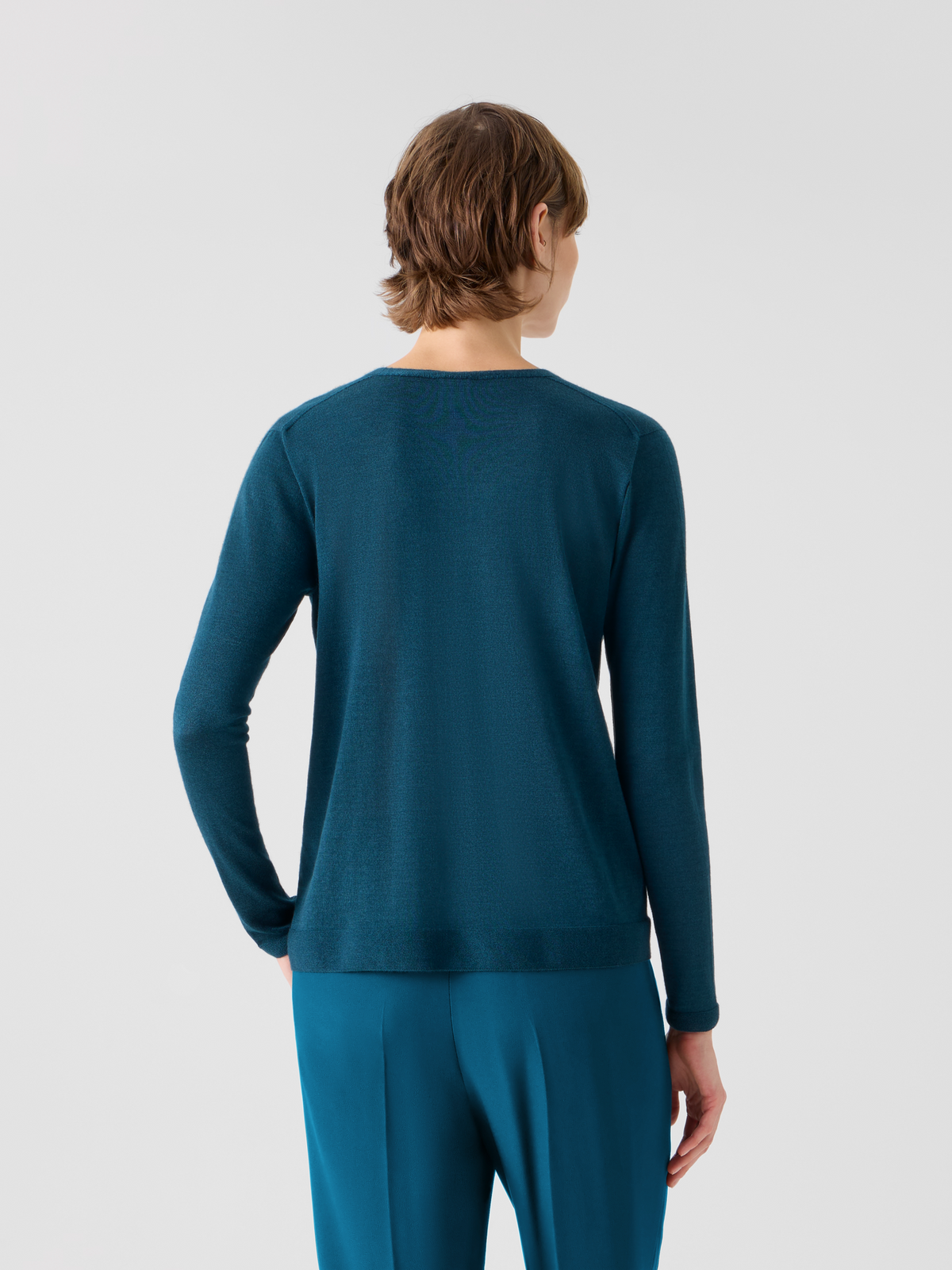 Designer Seamless Cashmere Silk V-Neck Sweater - green #editorial