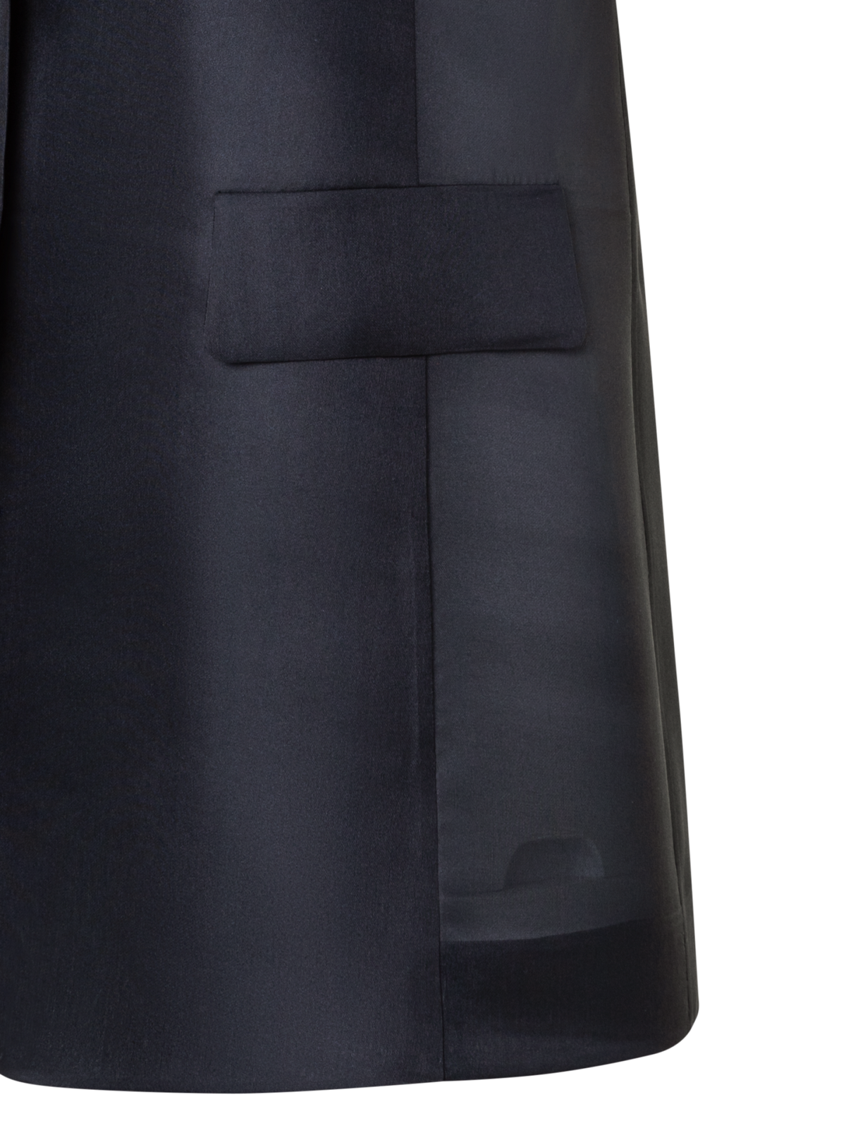 Designer Tailored Sheer Silk Gilet - black