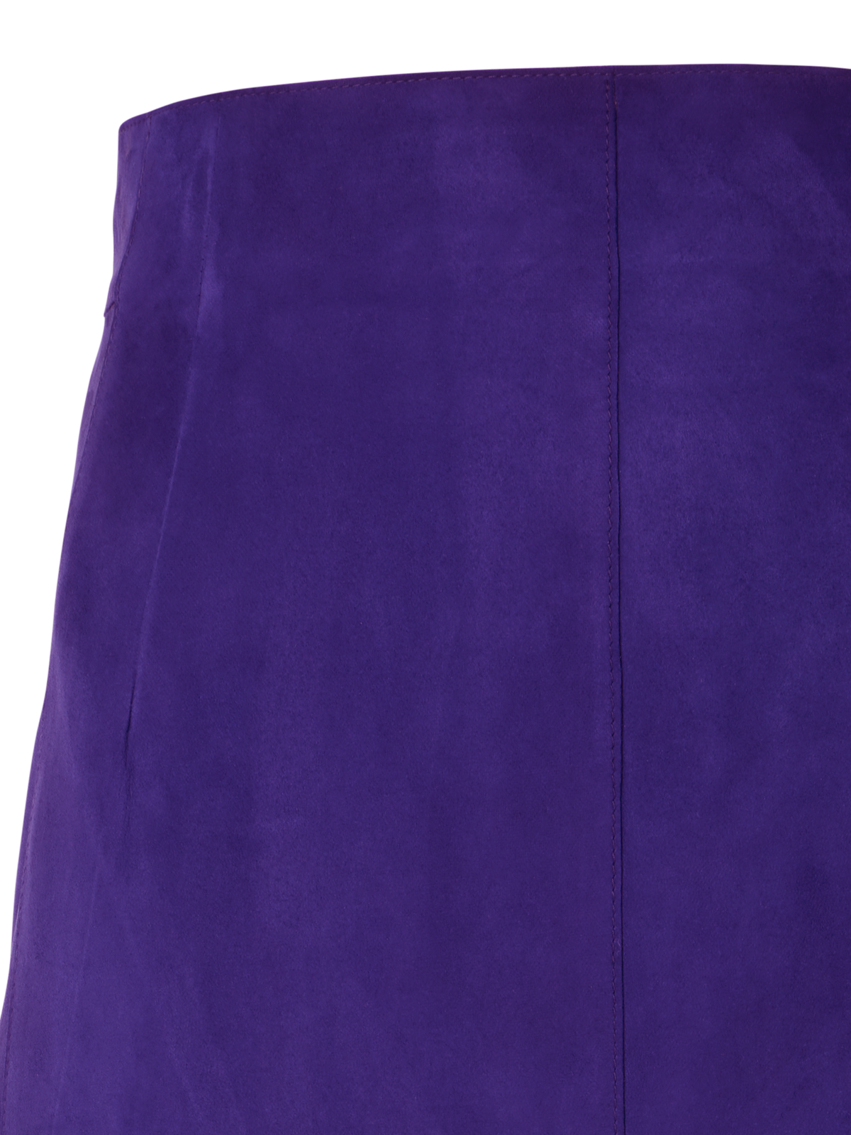 Designer Suede Pencil Skirt - purple