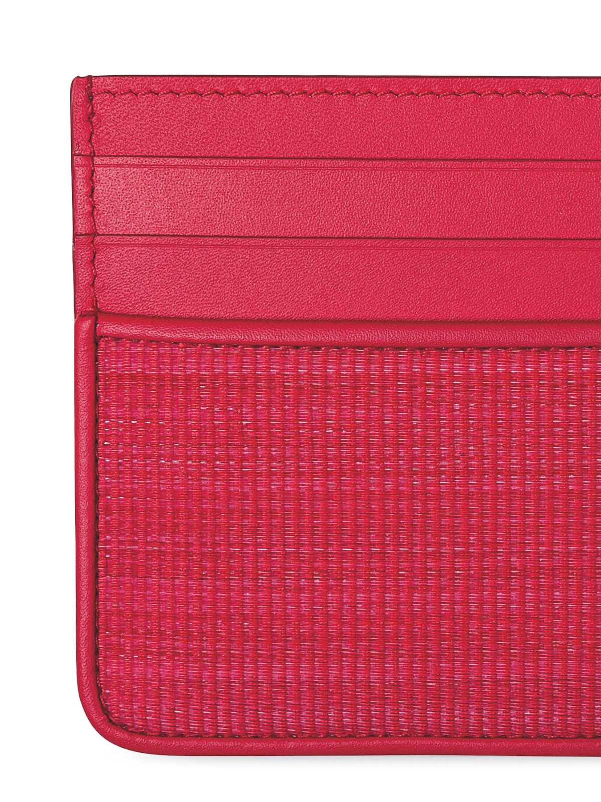 Designer Card Holder in Horsehair and Leather - pink
