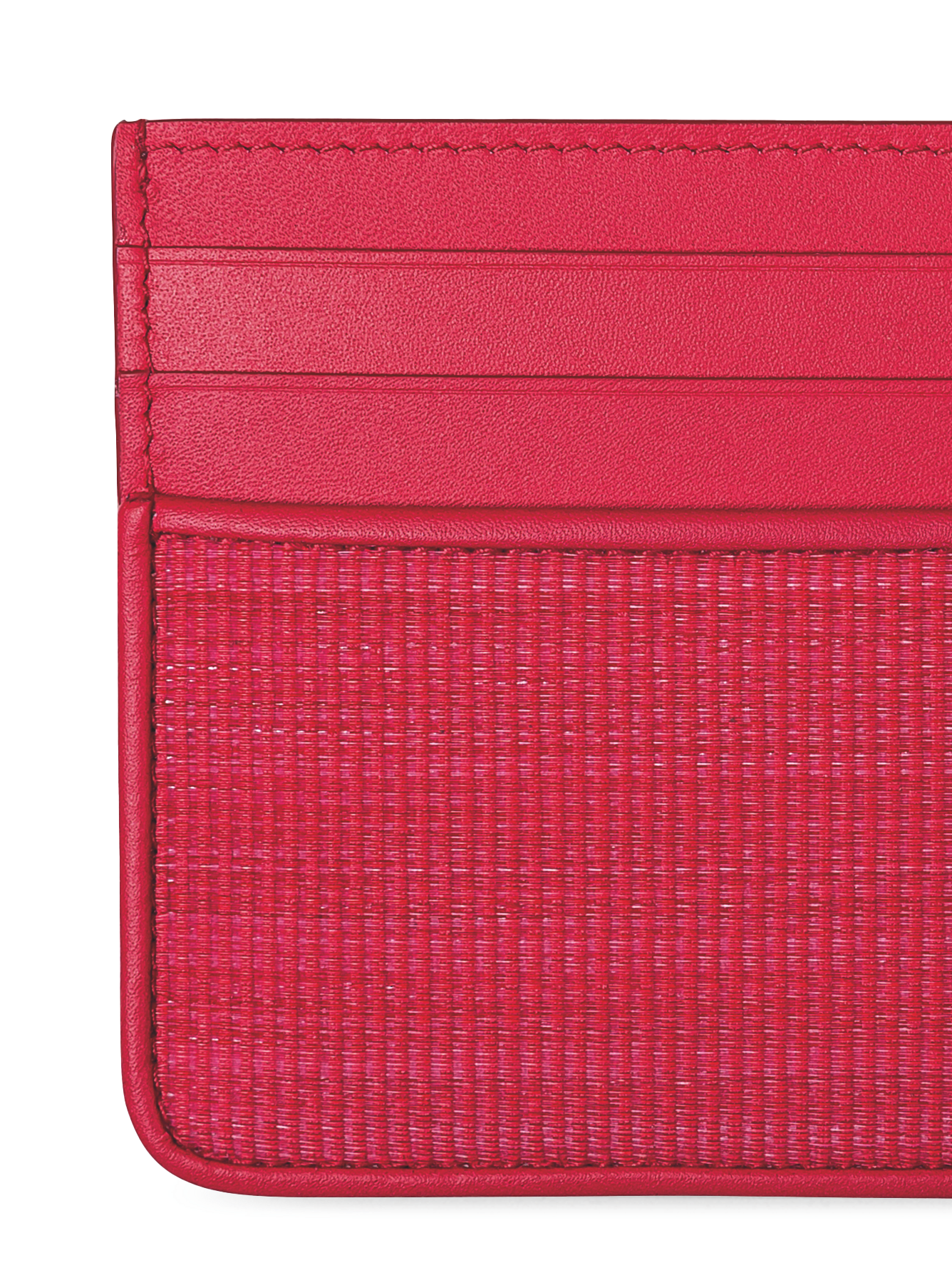 Designer Card Holder in Horsehair and Leather - pink