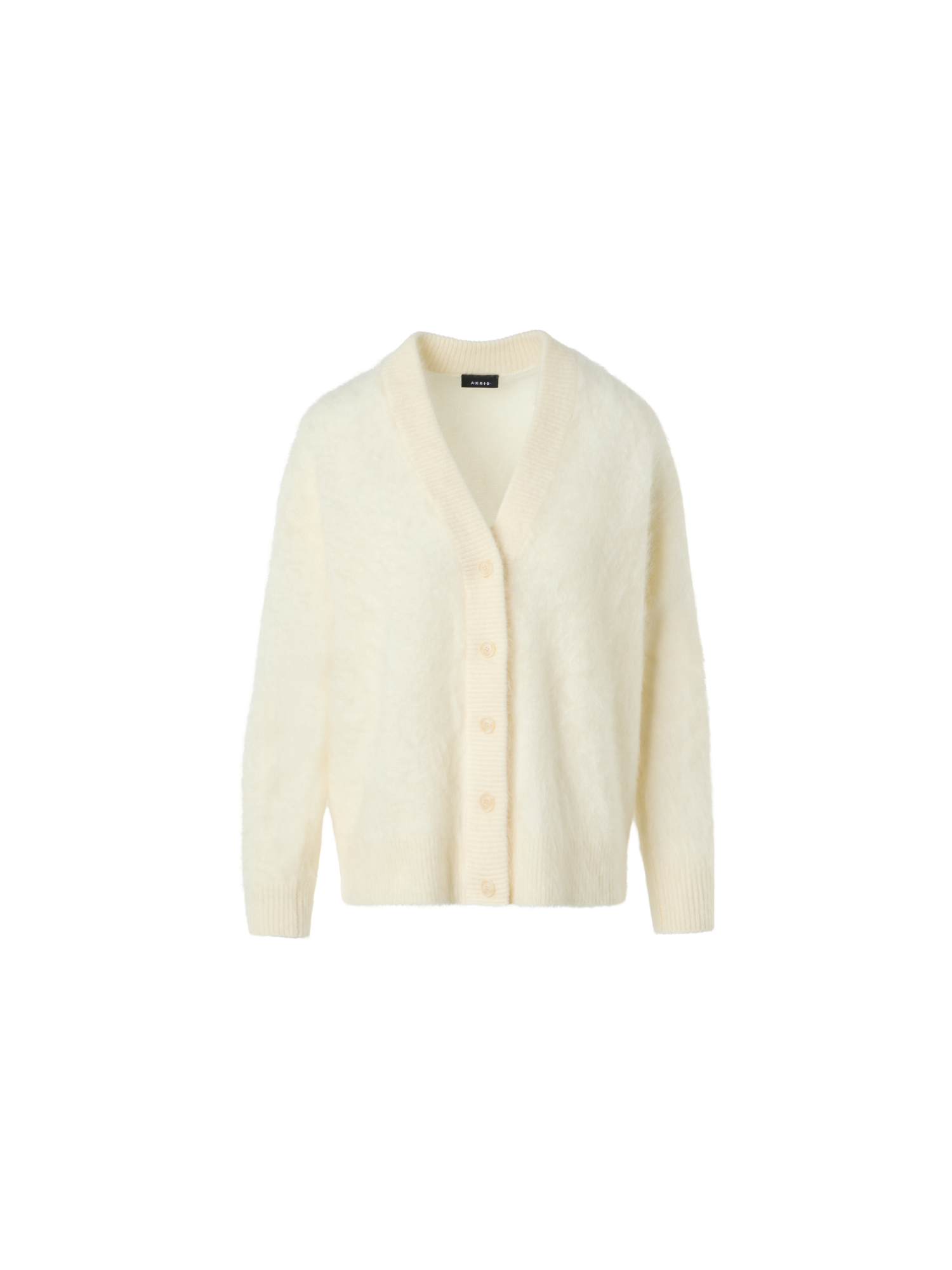 Designer Cloud Cashmere Relaxed Cardigan - ecru