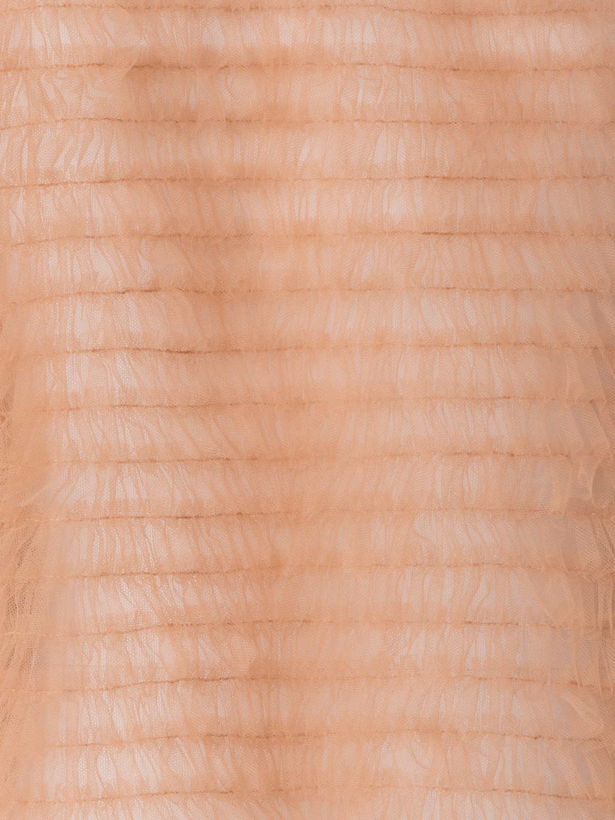 Designer Short Allover Ruched Tulle Jacket - neutral - pastel - beige