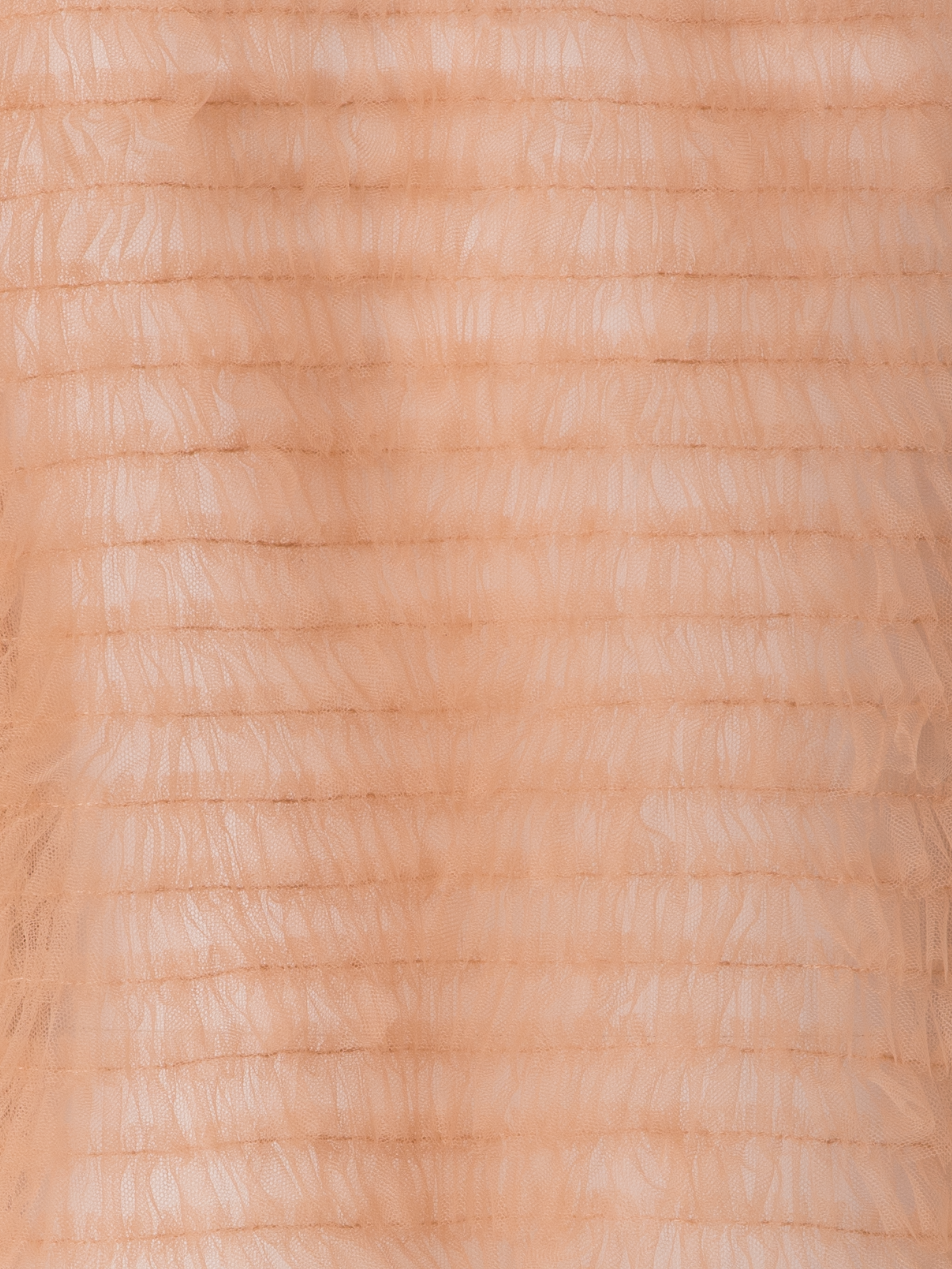 Designer Short Allover Ruched Tulle Jacket - neutral - pastel - beige