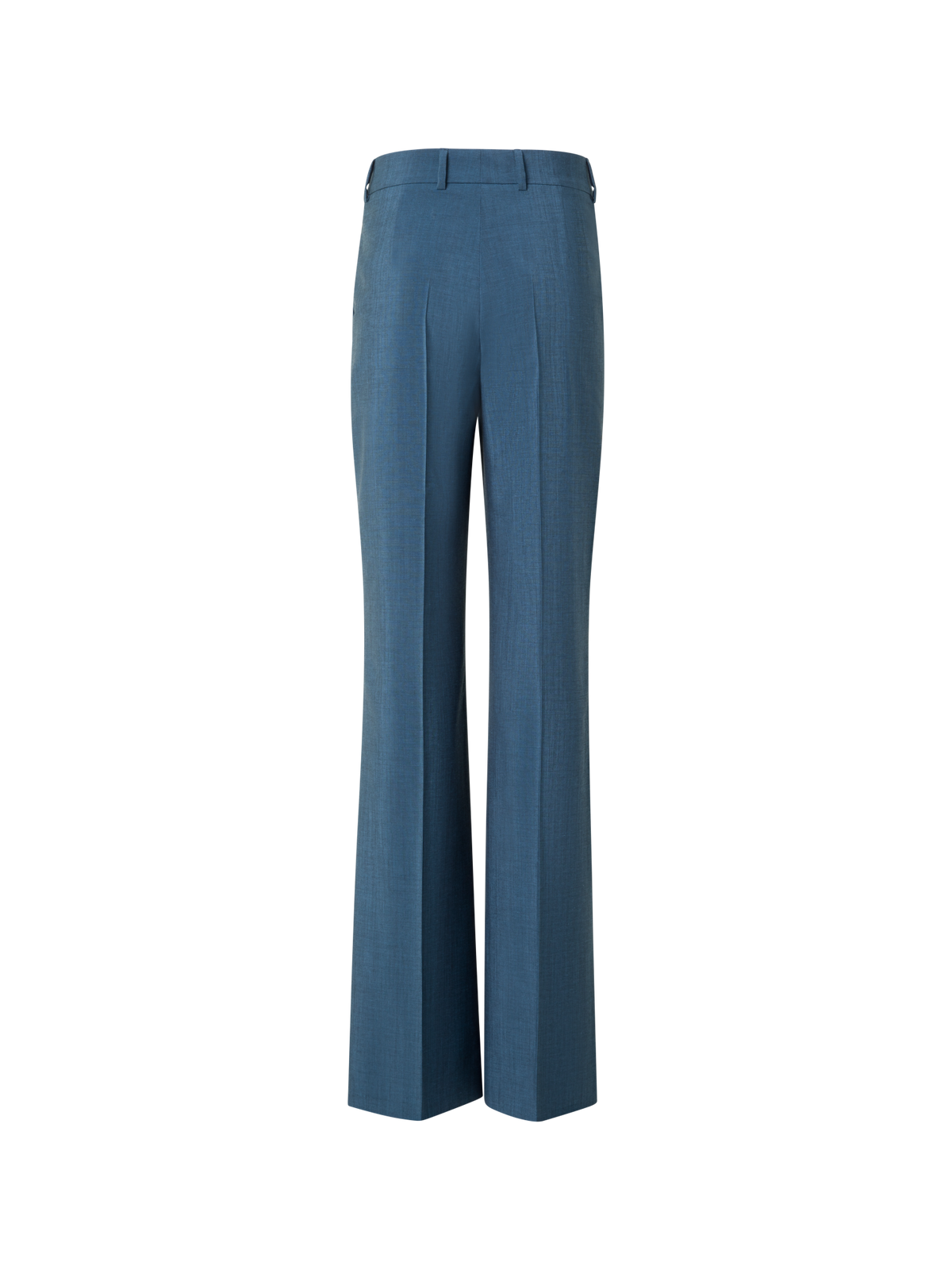 Designer Wide Straight Cool Wool Pants - blue