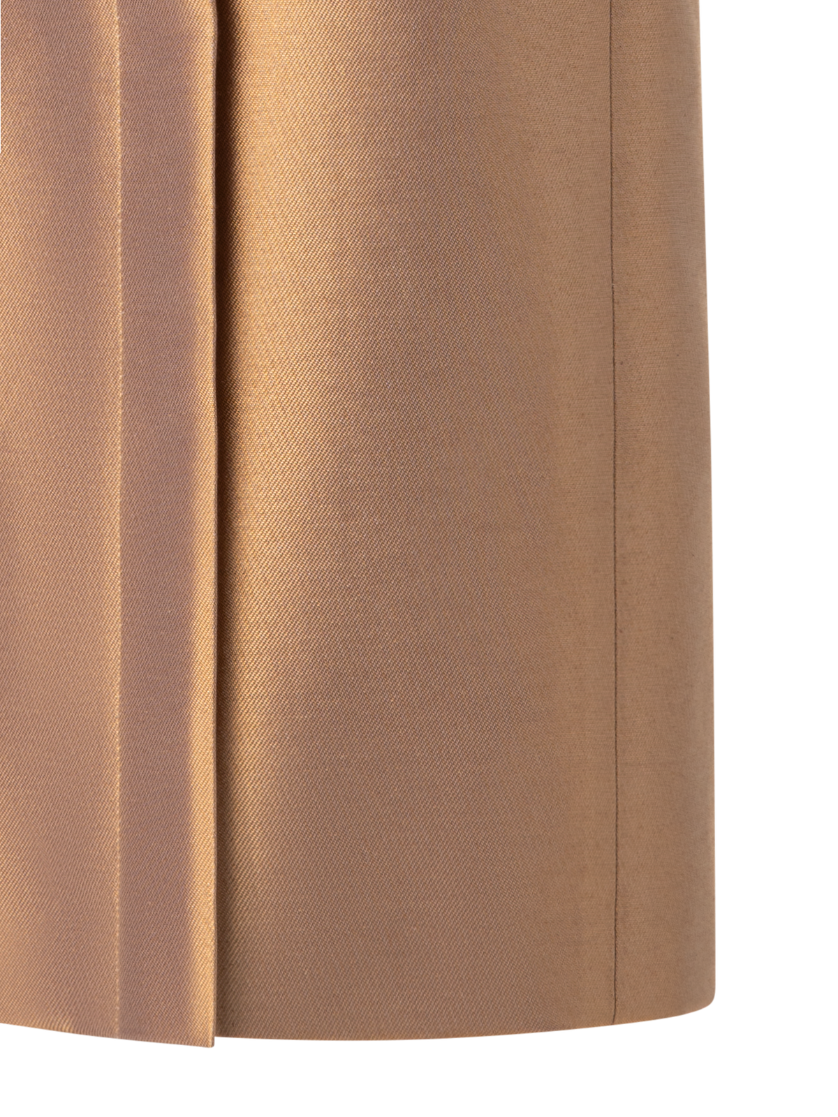 Designer Cotton and Lurex Pencil Skirt with Slit - gold