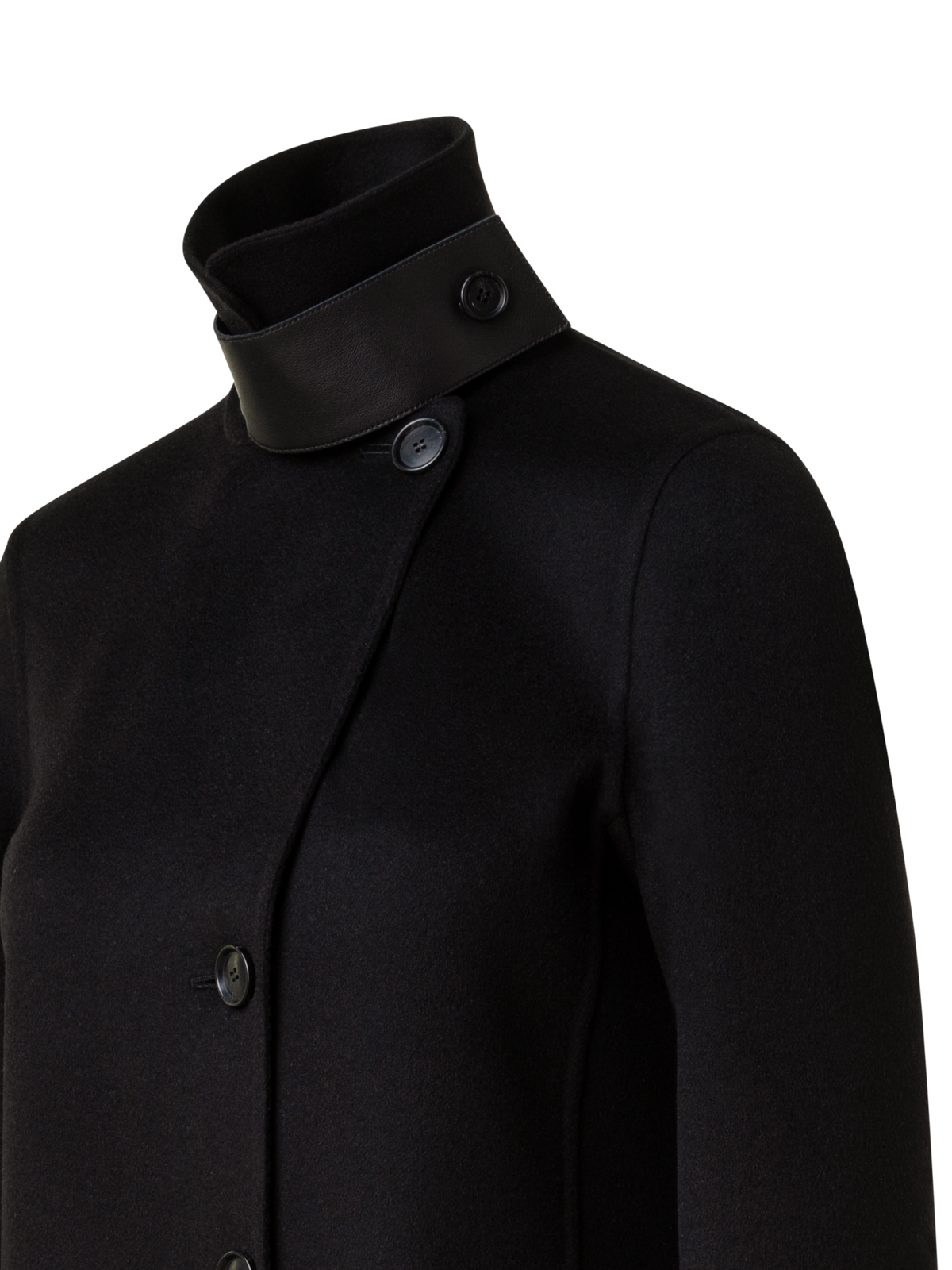 Designer Cashmere Double-Face Blazer Coat - black