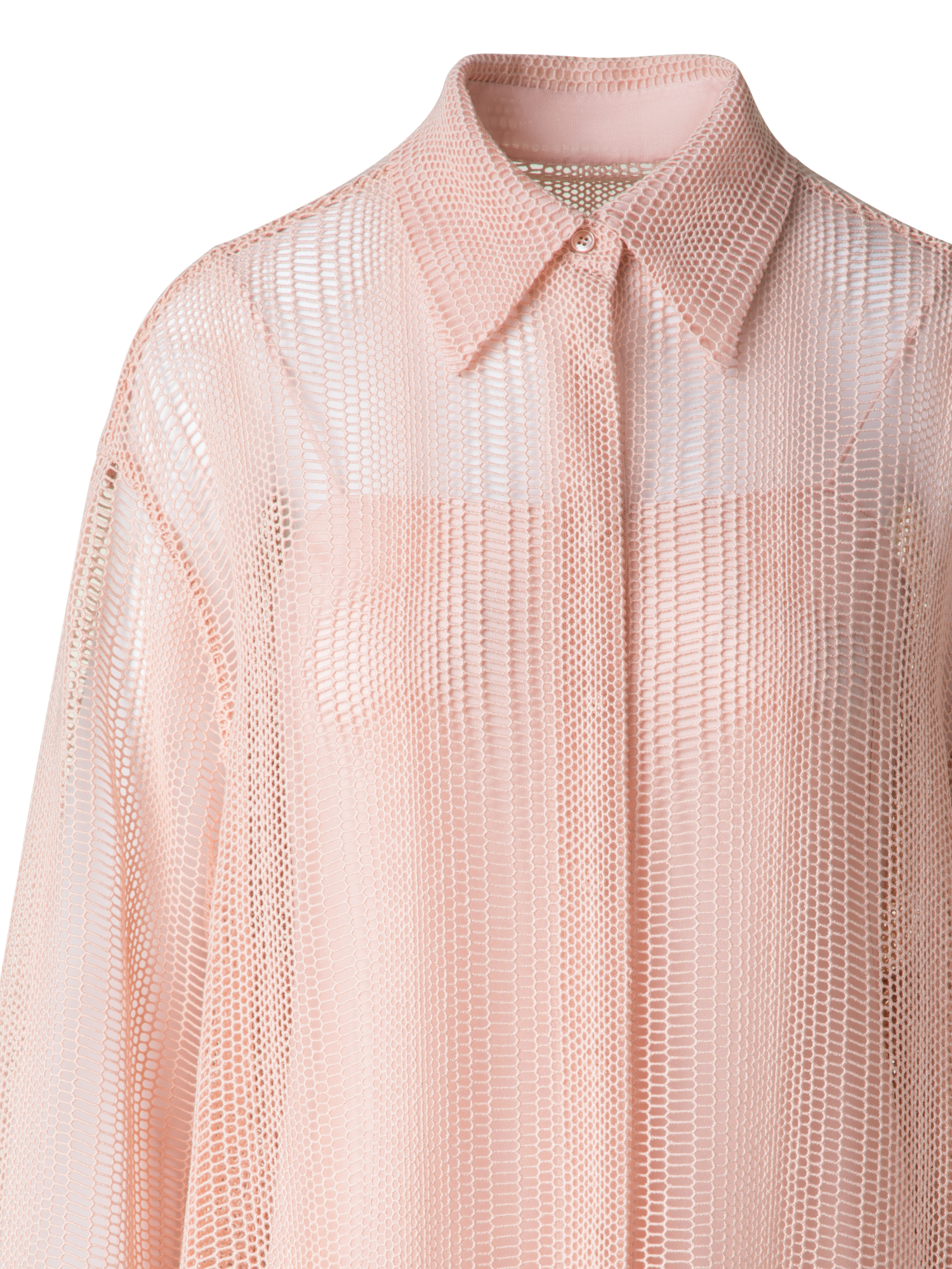 Designer Oversized Embroidered Blouse - pastel - pink