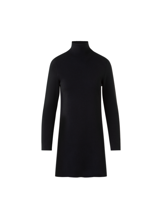 Designer Cashmere Silk Milano Knit Tunic - black - neutral