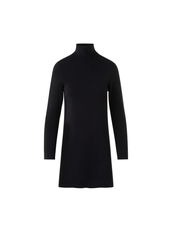 Designer Cashmere Silk Milano Knit Tunic - black - neutral