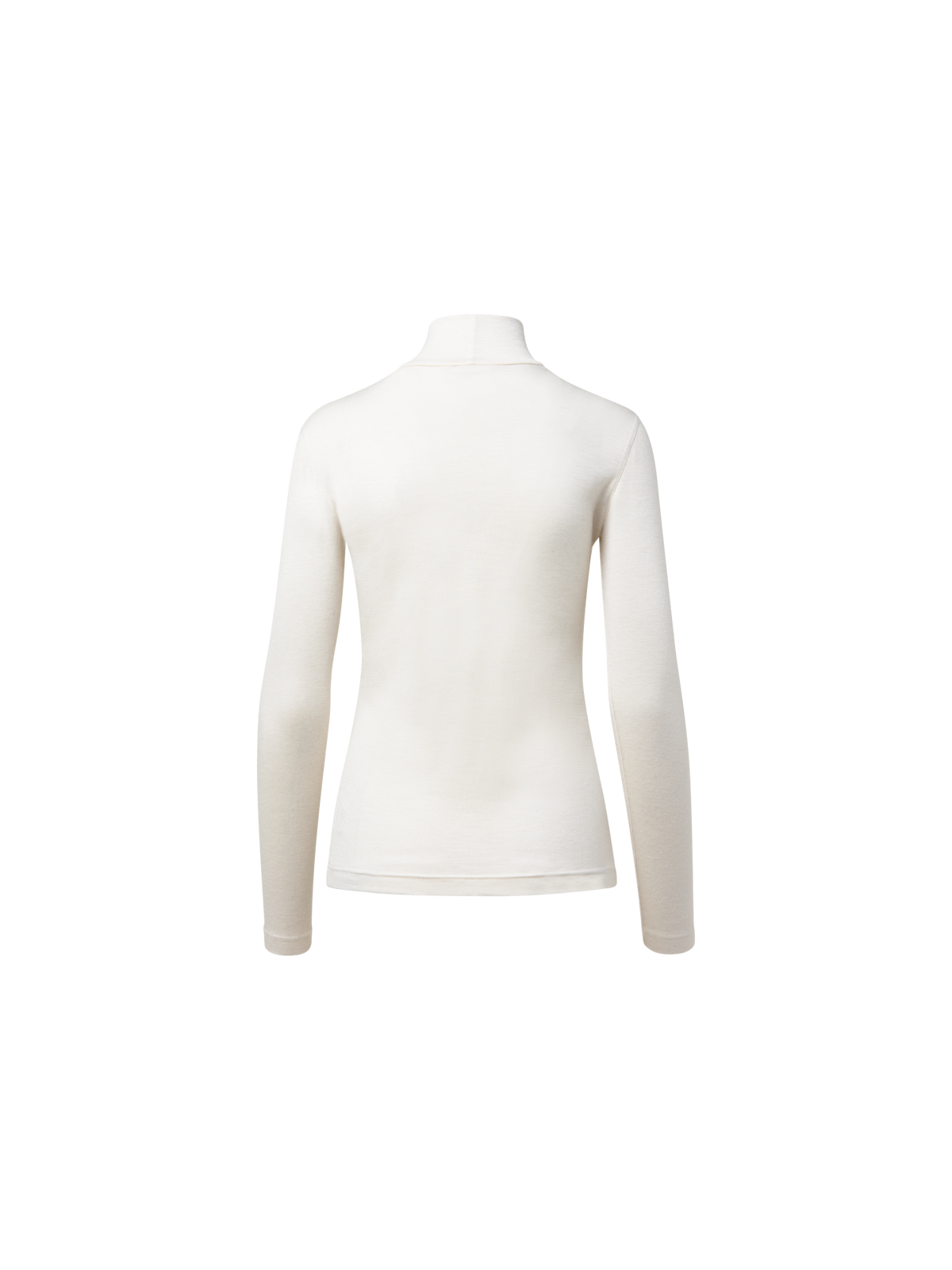 Designer Turtleneck Shirt from Cashmere Silk - ecru - white