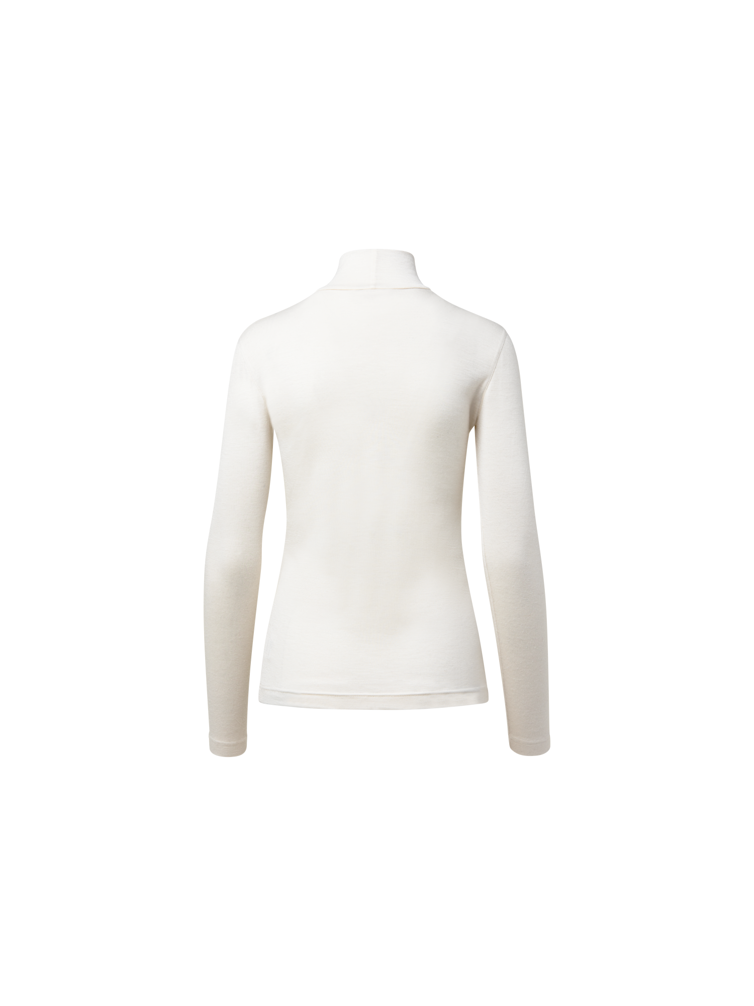 Designer Turtleneck Shirt from Cashmere Silk - ecru - white
