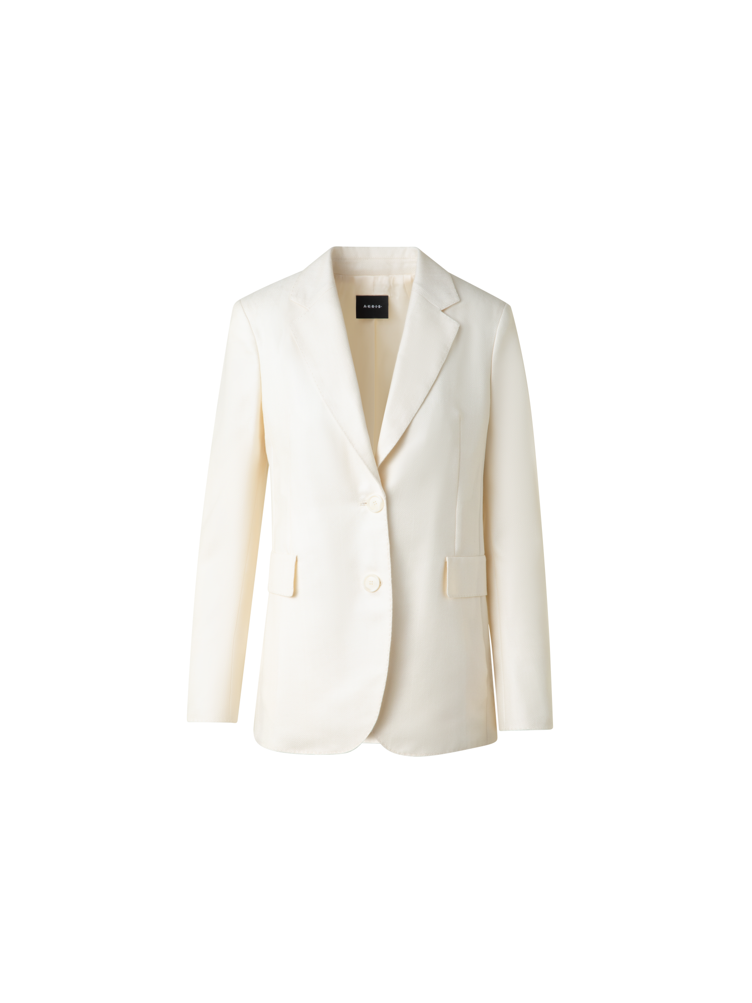 Designer Single Breasted Cashmere Blazer - neutral - ecru - white