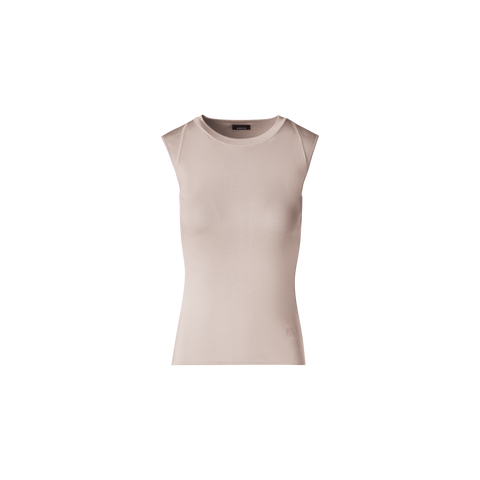 Ärmelloses Stricktop aus Stretch-Seide