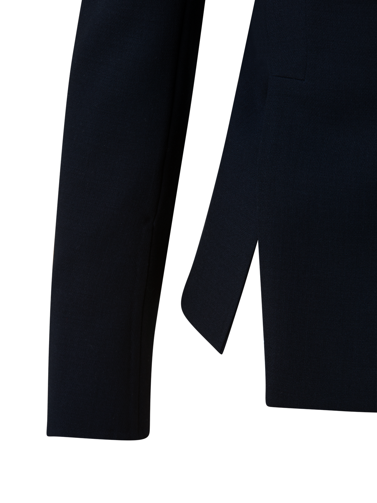 Designer Wool Double-Face Jacket - navy - blue