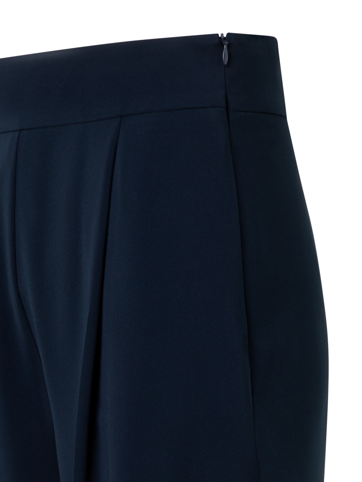 Designer Casual Slouchy Signature Lasercut Pants - navy - blue